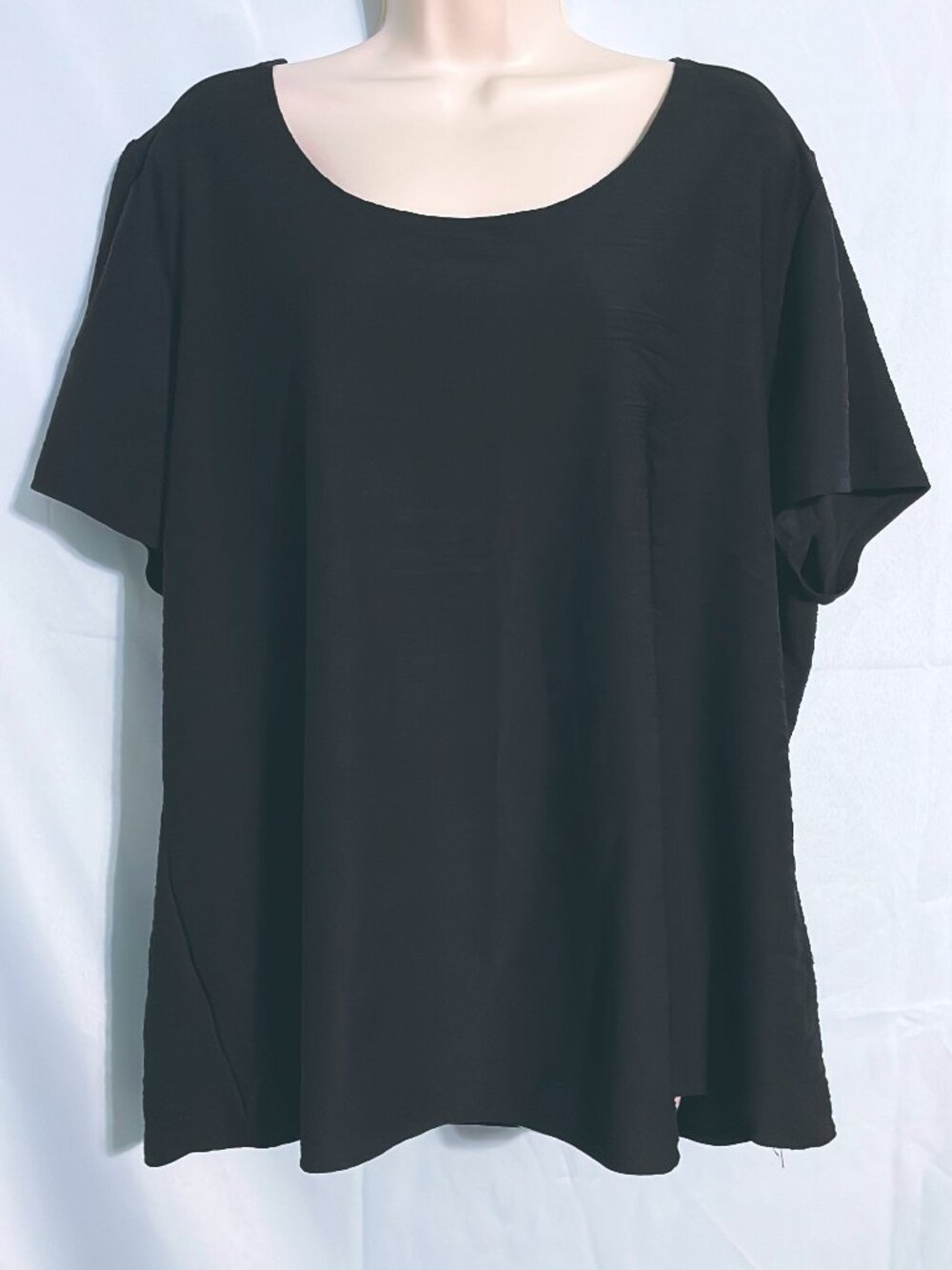 Kim Rogers Black Short Sleeve Top Size 3X